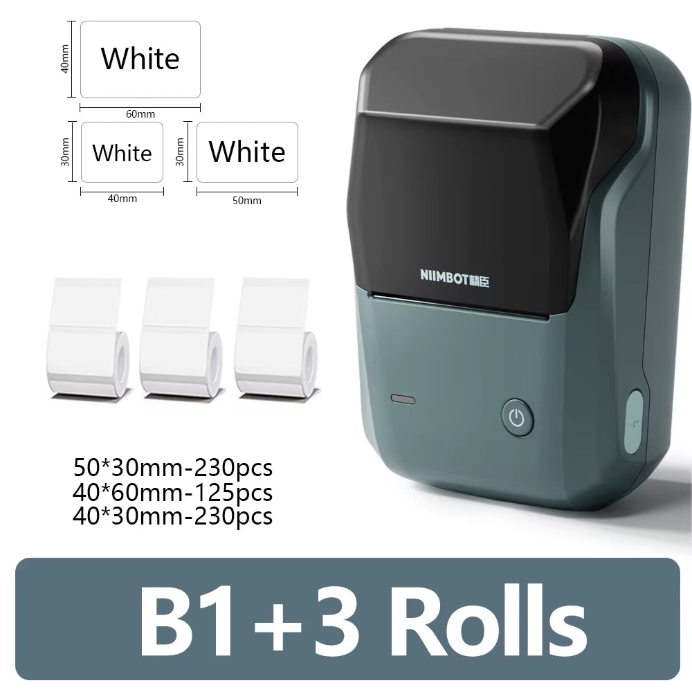 B1 Portable Label Printer Mini Thermal Self-Adhesive Sticker Printer Mobile Pocket Tag Price UV Label Sticker Printer