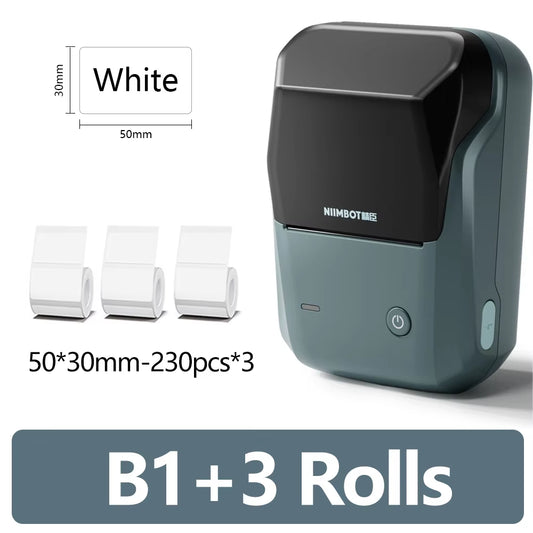 B1 Portable Label Printer Mini Thermal Self-Adhesive Sticker Printer Mobile Pocket Tag Price UV Label Sticker Printer