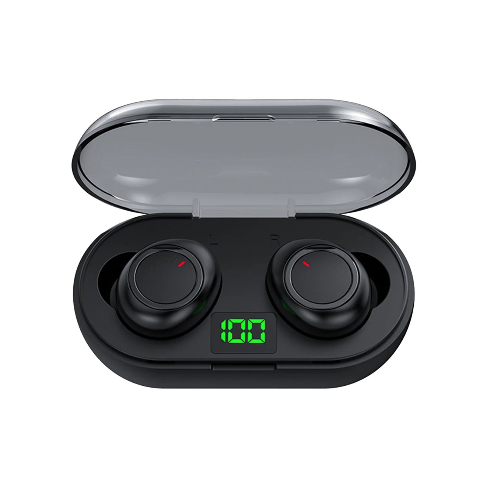 QTOCIO Wireless Earbuds Mini Ear Buds  5.3 Bluetooth Headsets Light-Weight Earphones with Microphone & Charging Case Display