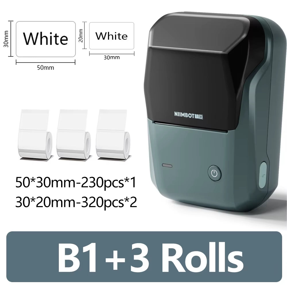 B1 Portable Label Printer Mini Thermal Self-Adhesive Sticker Printer Mobile Pocket Tag Price UV Label Sticker Printer