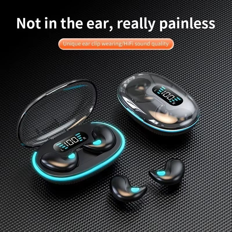 X55 Sleeping Earbuds Wireless Mini Headphones for Work TWS Bluetooth Earphone Stereo Hidden Headsets with Mic HD Call Waterproof