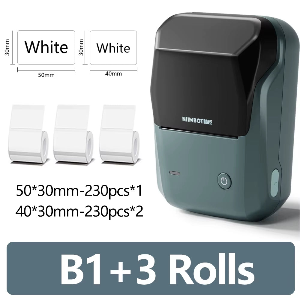 B1 Portable Label Printer Mini Thermal Self-Adhesive Sticker Printer Mobile Pocket Tag Price UV Label Sticker Printer