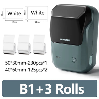 B1 Portable Label Printer Mini Thermal Self-Adhesive Sticker Printer Mobile Pocket Tag Price UV Label Sticker Printer