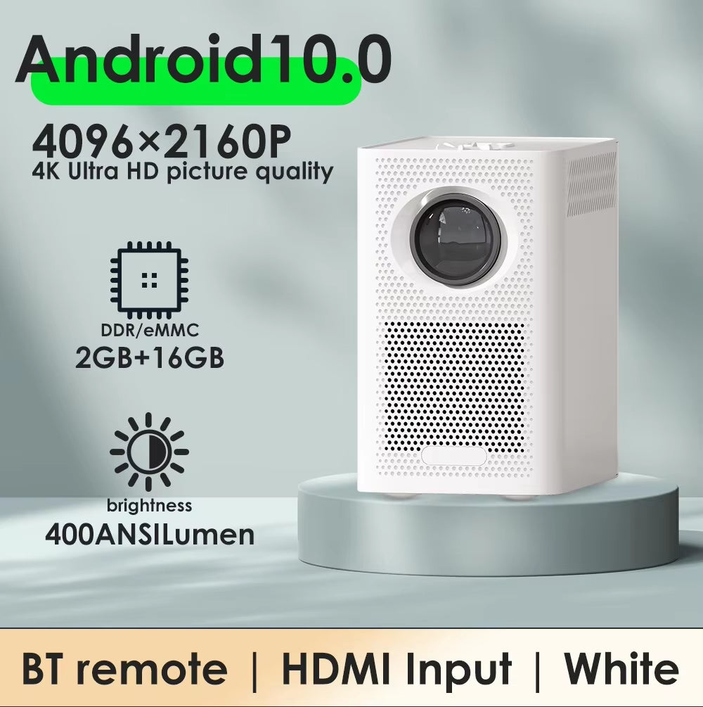 S30MAX Portable Smart Mini Projector 1080P 9500L Portable Projector Android Projectors with WIFI and Bluetooth Remote