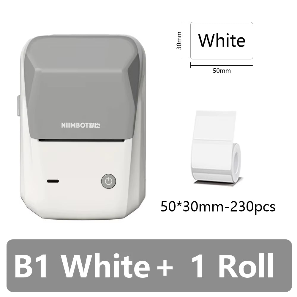 B1 Portable Label Printer Mini Thermal Self-Adhesive Sticker Printer Mobile Pocket Tag Price UV Label Sticker Printer