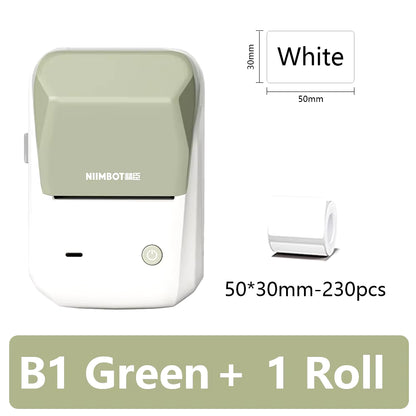 B1 Portable Label Printer Mini Thermal Self-Adhesive Sticker Printer Mobile Pocket Tag Price UV Label Sticker Printer