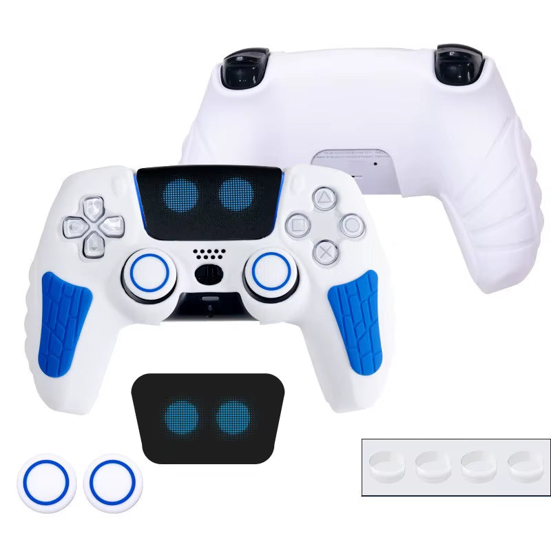 For PS5 Controller Cover Case Anti-Slip Silicone Cover Skin Compatible with PS5 Controller with Thumb Grip Cap Sticker