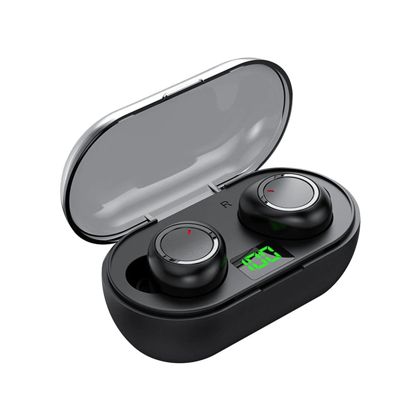 QTOCIO Wireless Earbuds Mini Ear Buds  5.3 Bluetooth Headsets Light-Weight Earphones with Microphone & Charging Case Display