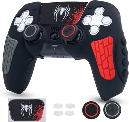 For PS5 Controller Cover Case Anti-Slip Silicone Cover Skin Compatible with PS5 Controller with Thumb Grip Cap Sticker