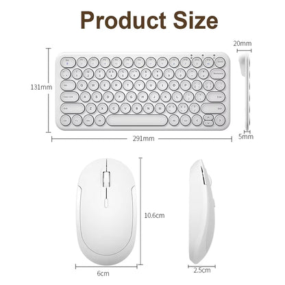 Keyboard Wireless Slient Mouse Combo for Macbook Pro Portable Gaming Keyboard Mouse Set for PC Gamer Laptop Computer Keyboard