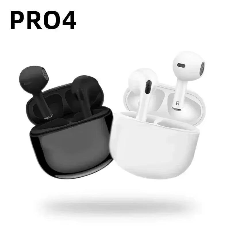 Pro4 TWS Bluetooth Earphone 9D Stereo Wireless Headphone In-Ear Hifi Earbud Handsfree Headset with Microphone for Xiaomi Iphone