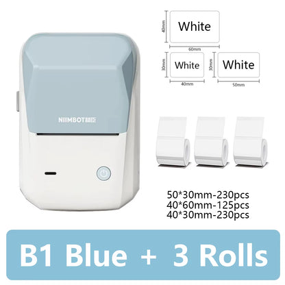 B1 Portable Label Printer Mini Thermal Self-Adhesive Sticker Printer Mobile Pocket Tag Price UV Label Sticker Printer