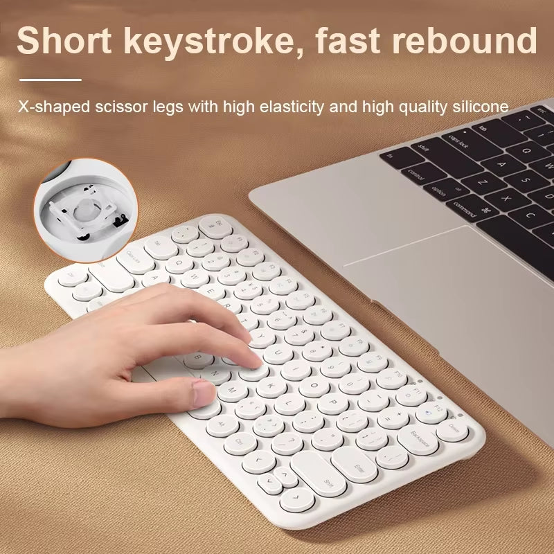 Keyboard Wireless Slient Mouse Combo for Macbook Pro Portable Gaming Keyboard Mouse Set for PC Gamer Laptop Computer Keyboard