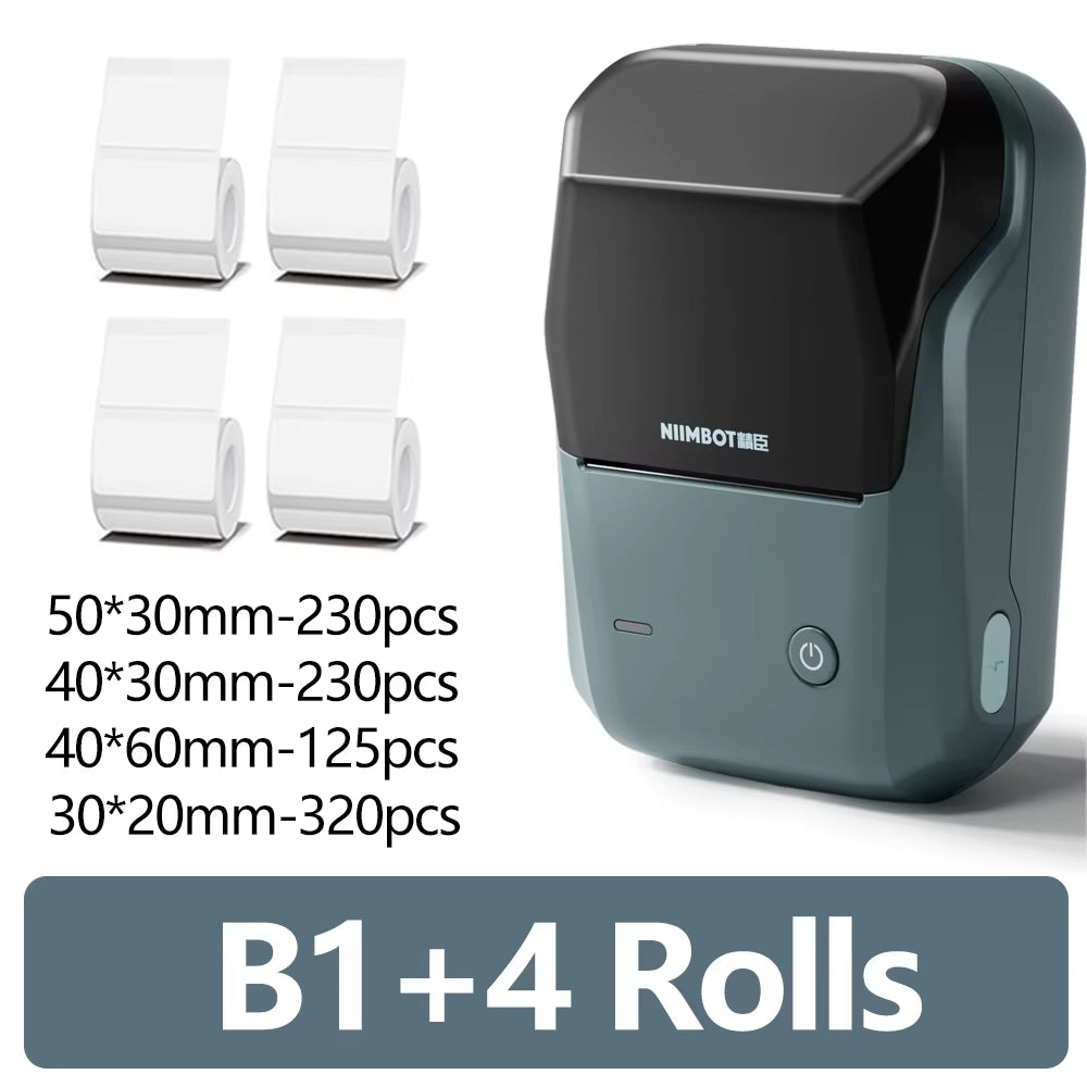 B1 Portable Label Printer Mini Thermal Self-Adhesive Sticker Printer Mobile Pocket Tag Price UV Label Sticker Printer