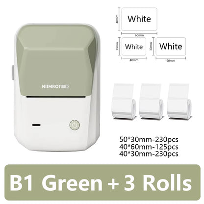 B1 Portable Label Printer Mini Thermal Self-Adhesive Sticker Printer Mobile Pocket Tag Price UV Label Sticker Printer